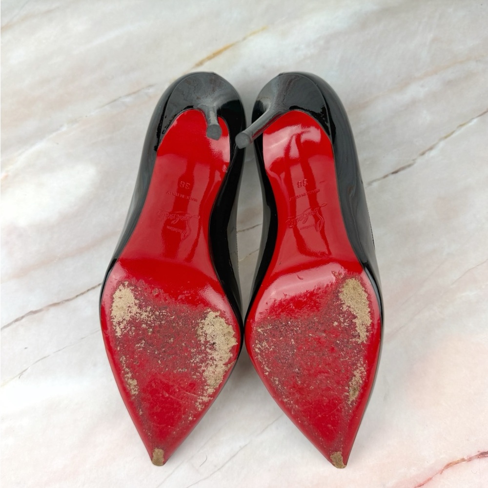 Christian Louboutin So Kate Patent Leather Black Heels Red Bottoms - Picture 6 of 12
